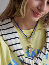 BaubleBar Mini Semi-Precious Necklace - Lapis -
Lapis stackable necklace