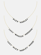 BaubleBar 14K Gold Custom Multi Name Necklace - 4 Names -
Personalized gold necklace