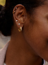 BaubleBar Debra 18K Gold Earrings - 3MM Debra Earring - 
    Cubic zirconia stud earrings