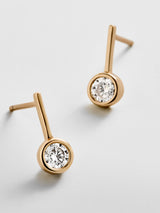 BaubleBar Fallon 14K Gold Bezel Earrings - Gold -
Crystal huggie earrings