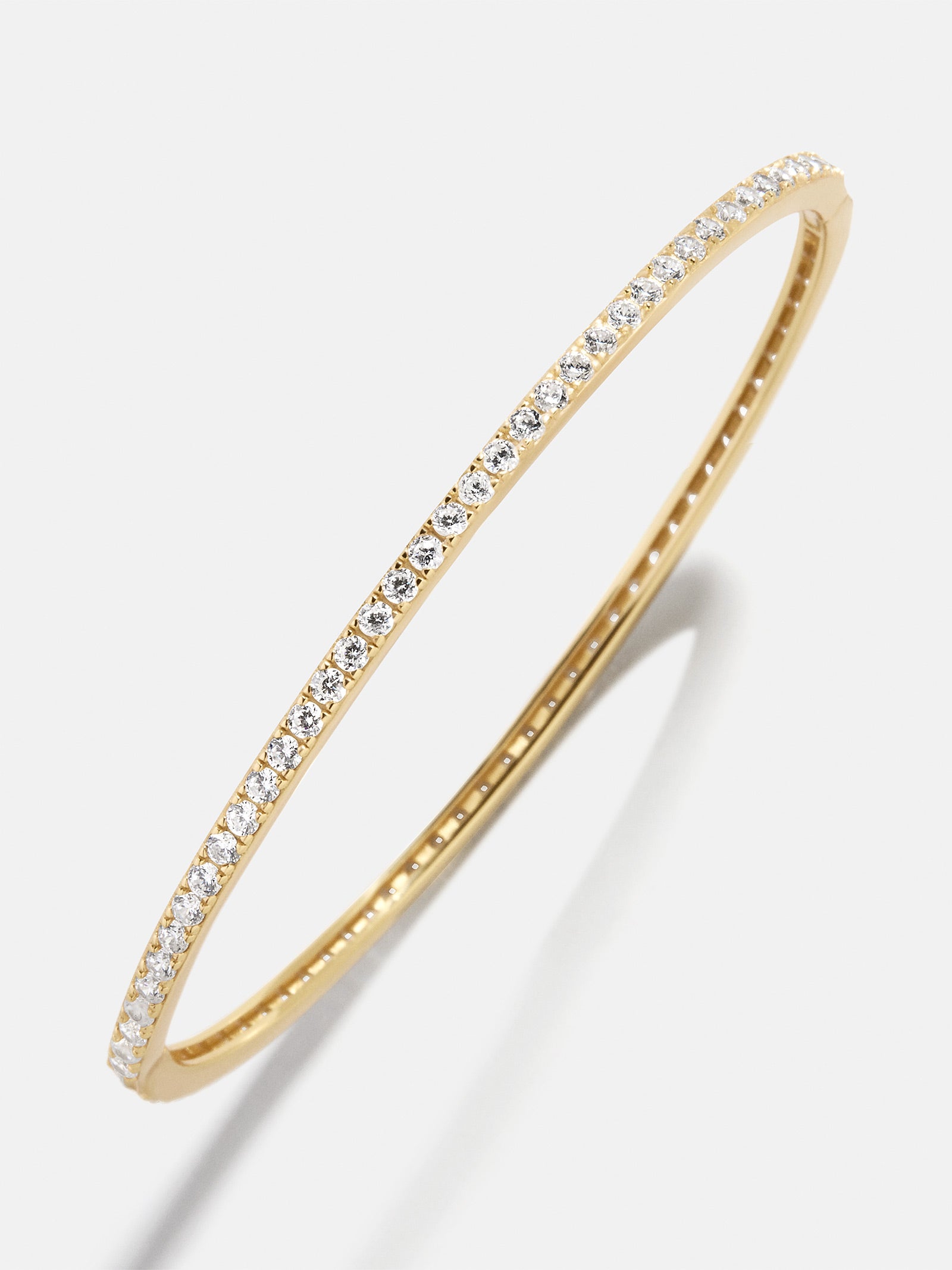 Tracy 18K Gold Hinge Bangle - Gold/Pavé