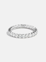 BaubleBar Diana Sterling Silver Eternity Ring - 3MM Stones -
Crystal ring