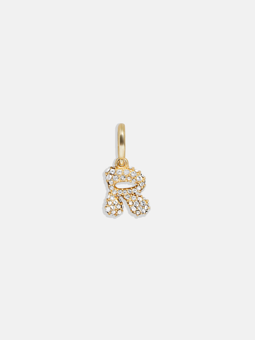 Pavé Bubble Initial Cluster Charm  - R