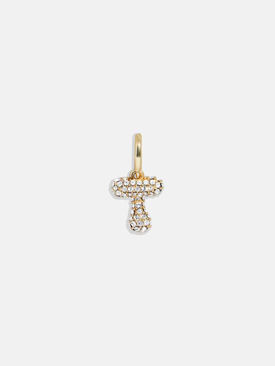 Pavé Bubble Initial Cluster Charm  - T