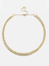 BaubleBar Olivia Collar Necklace - Gold/Pavé -
Gold chains with crystals