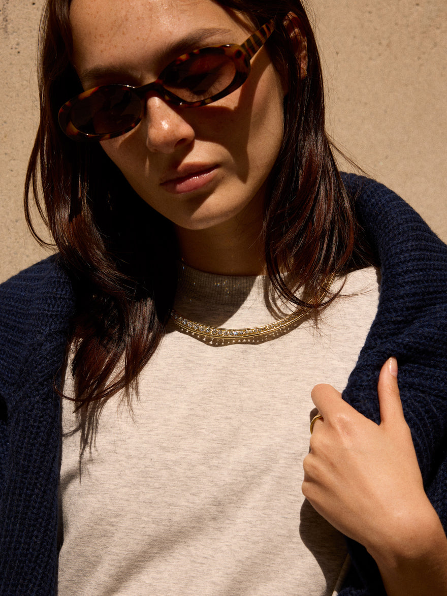 Olivia Collar Necklace - Gold/Pavé