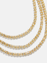 BaubleBar Crystal Layered Necklace - Gold/Pavé - 
    3-in-1 necklace for easy stying