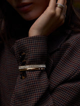 BaubleBar Helena Crystal Hinge Bangle - Gold/Pavé -
Gold bangle for stacking