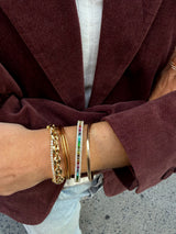 BaubleBar Helena Crystal Hinge Bangle - Gold/Multi -
Gold bangle for stacking