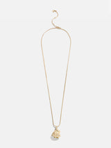 BaubleBar Peanuts Snoopy Puffer Jacket Necklace - Gold/Pavé -
Statement pendant on a gold chain