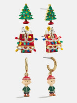 BaubleBar Peanuts Charlie Brown Christmas Earring Set - Multi -
Set of three holiday earrings