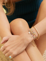 BaubleBar -
Name bracelet with semi-precious strands