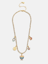 BaubleBar Happy Hanukkah Kids' Charm Necklace - Menorah - 
    Holiday tennis necklace