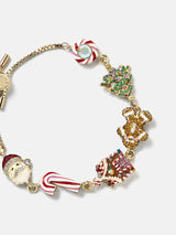 BaubleBar Holly Jolly Christmas Charm Bracelet - Gingerbread Man - 
    Holiday charms on a gold chain
