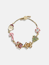 BaubleBar Holly Jolly Christmas Charm Bracelet - Gingerbread Man - 
    Holiday charms on a gold chain
