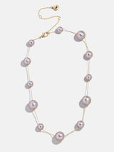 BaubleBar Blair Pearl Necklace - Tahitian Pearl Collar -
Gold chain necklace