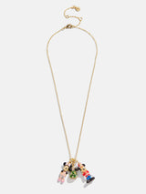 BaubleBar Disney Mickey Mouse & Minnie Mouse Nutcracker Charm Necklace - Multi - 
    Gold chain with Christmas charms
