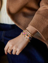 BaubleBar Disney Mickey Mouse Semi-Precious Layered Bracelet - Gold/Multi -
Beaded bracelet for stacking