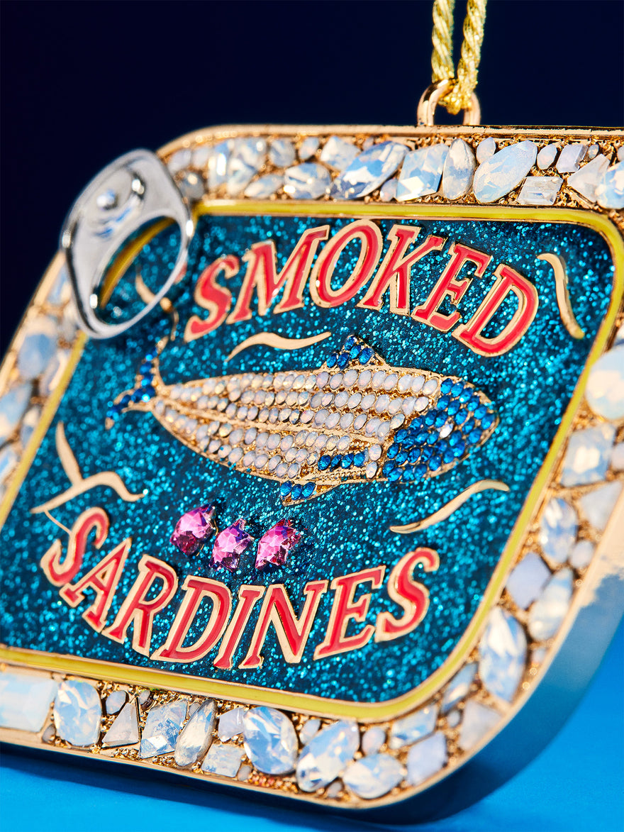Tinsel and Tin Sardine Ornament - Sardines