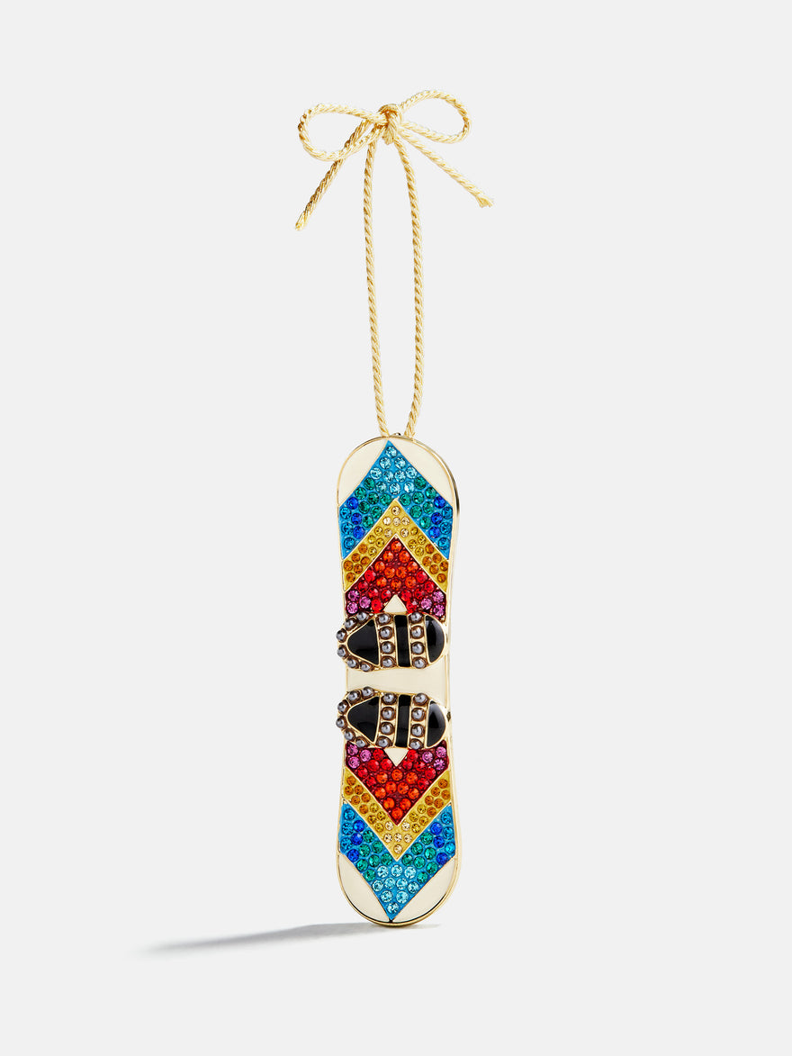 Shred The Season Snowboard Ornament - Snowboard