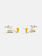 BaubleBar Peanuts Snoopy & Woodstock Sledding Earrings - Snoopy & Woodstock -
Double piercing earrings