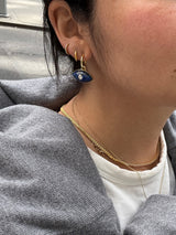 BaubleBar Semi-Precious Evil Eye Earrings - Gold/Blue -
Gold huggie earrings