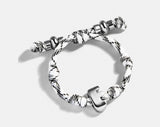 BaubleBar Silver -
Initial waterproof paracord bracelet