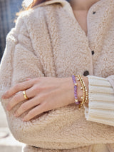 BaubleBar Birthstone Pisa Bracelet - Crystal -
Gold beaded bracelet for stacking