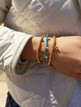 BaubleBar Birthstone Pisa Bracelet - Sapphire -
Gold beaded bracelet for stacking