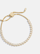 BaubleBar Brooke Tennis Bracelet - Round Stone -
Gold tennis bracelet for stacking