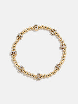 BaubleBar Gold/Pavé Repeating Initial Pisa Bracelet - E -
Beaded bracelet for stacking
