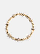 BaubleBar Gold/Pavé Repeating Initial Pisa Bracelet - F -
Beaded bracelet for stacking