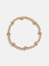 BaubleBar Gold/Pavé Repeating Initial Pisa Bracelet - P -
Beaded bracelet for stacking