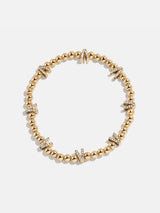 BaubleBar Gold/Pavé Repeating Initial Pisa Bracelet - V -
Beaded bracelet for stacking