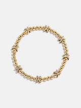 BaubleBar Gold/Pavé Repeating Initial Pisa Bracelet - X -
Beaded bracelet for stacking