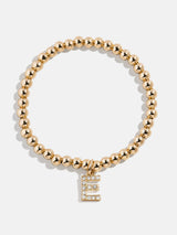 BaubleBar Gold/Pavé Dangle Charm Initial Pisa Bracelet - E -
Beaded bracelet for stacking