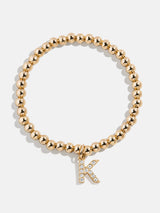 BaubleBar Gold/Pavé Dangle Charm Initial Pisa Bracelet - K -
Beaded bracelet for stacking
