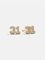 BaubleBar Varsity Number Custom Stud Earrings - Gold Double Digit - 
    25% Off Custom Gifts: The Annual Custom Event