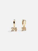 BaubleBar Varsity Number Custom Huggie Earrings - Gold Double Digit -
20% Off Custom: Early Black Friday Access