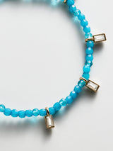 BaubleBar Crystal Beaded Bracelet - Aqua -
Stretch bracelet for stacking
