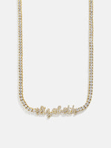 BaubleBar Billie 18K Gold Tennis Custom Nameplate Necklace - Mini Script -
Limited Time: Enjoy 20% Off