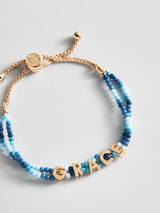 BaubleBar Bead Mine Kids’ Custom Name Bracelet - Blue Multi -
Beaded name bracelet