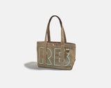 BaubleBar Turquoise -
Personalized canvas tote bag with custom embroidered initials