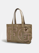 BaubleBar -
Personalized canvas tote bag with custom embroidered initials