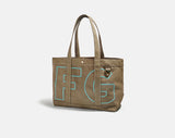 BaubleBar Turquoise -
Personalized canvas tote bag with custom embroidered initials