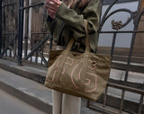 BaubleBar Soft Pink -
Personalized canvas tote bag with custom embroidered initials