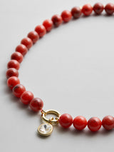 BaubleBar Janette Beaded Ring Necklace - Carnelian -
Resin charm necklace