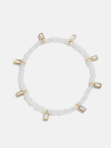 BaubleBar Crystal Beaded Bracelet - White -
Stretch bracelet for stacking