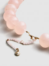 BaubleBar Joan Semi-Precious Necklace - Rose Quartz -
Rose quartz chunky bead necklace