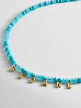 BaubleBar Mini Semi-Precious Custom Necklace - Turquoise -
Personalized name necklace